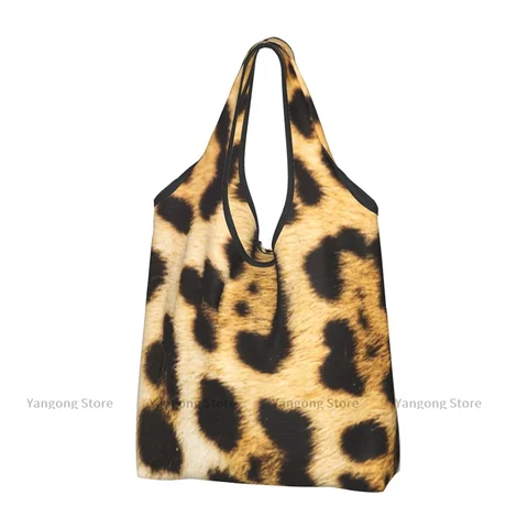 Складная сумка для покупок с леопардовым принтом, складная сумка-тоут, Удобная дорожная сумка для продуктов