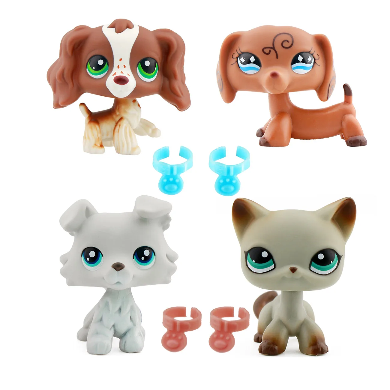 ​ Littlest Toys Collie # 363 Кокер-спаниель 156е короткие волосы 391 Собака таксы 640 4 шт.