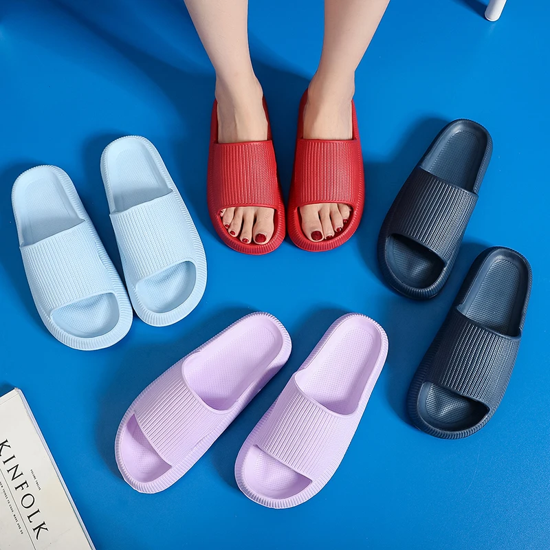 

2022 Sandals Home Slippers Summers Thick Platform Womens Indoor Bathroom Anti-slip Slides Ladies men's Shoes mules Dropshipping