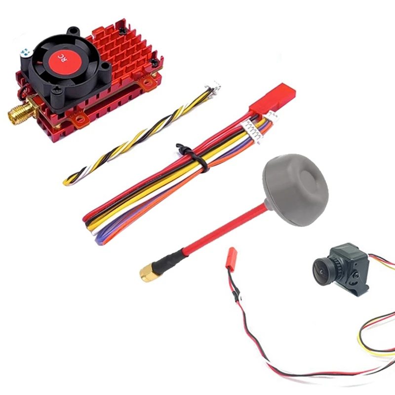 5 8G 48CH 2W FPV VTX + CMOS 1200TVL Cam антенна аудио видео передатчик 2000 МВт Встроенный микрофон