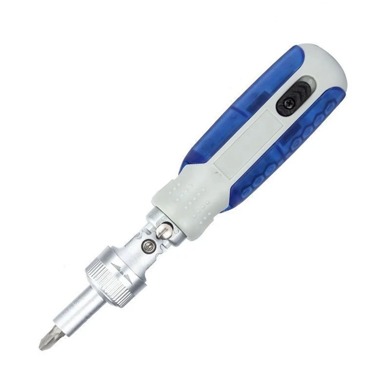 

15-In-1 Ratchet Screwdriver Bidirectional Ratchet Screwdriver Set 180-Degree Rotating Maintenance Tool Blue