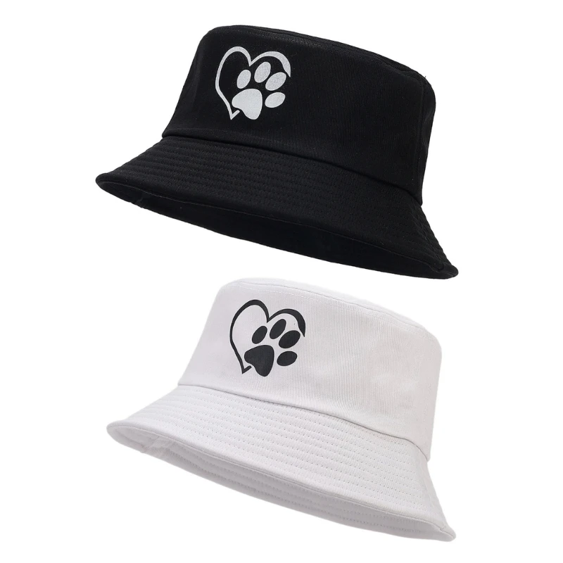 Унисекс Рыбацкая шапка для любителей домашних животных Панама Модное сердце