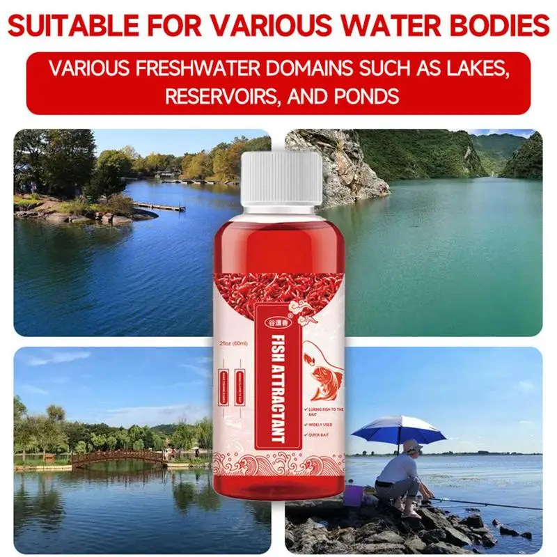 

Freshwater Fish Attractant Scent | Upgrade-Version Enhancer Red Worm Scent | Red Worm Highly Concentrated Fish Bait Additive