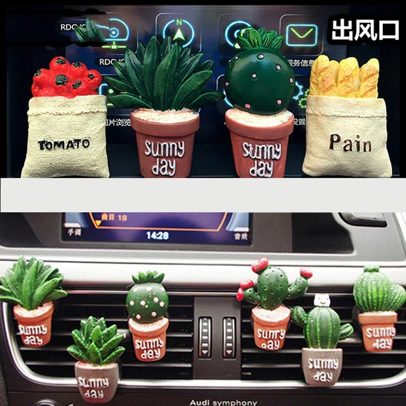 

Creative 3D Simulation Plant Auto Air Conditioner Outlet Decoration Perfume Clip Freshener Car Tuyere Fragrance Styling Ornament