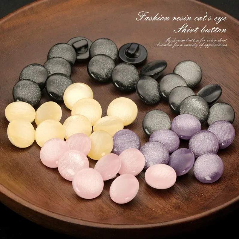 

10pcs 11mm Resin Decor Sewing Plastic Pearl Black Shirt Buttons for Clothing Craft Needlework Lace Skirt Dress Baby Cardigan