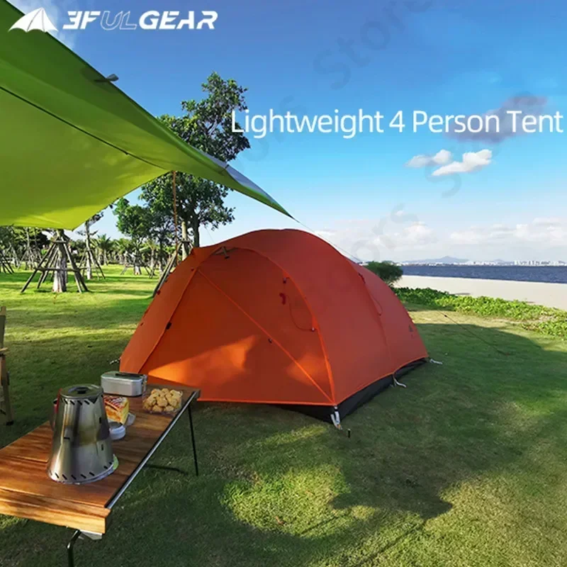 3F UL GEAR QingKong 4-местная походная палатка 15D/210T большое пространство 3/4 сезона уличные