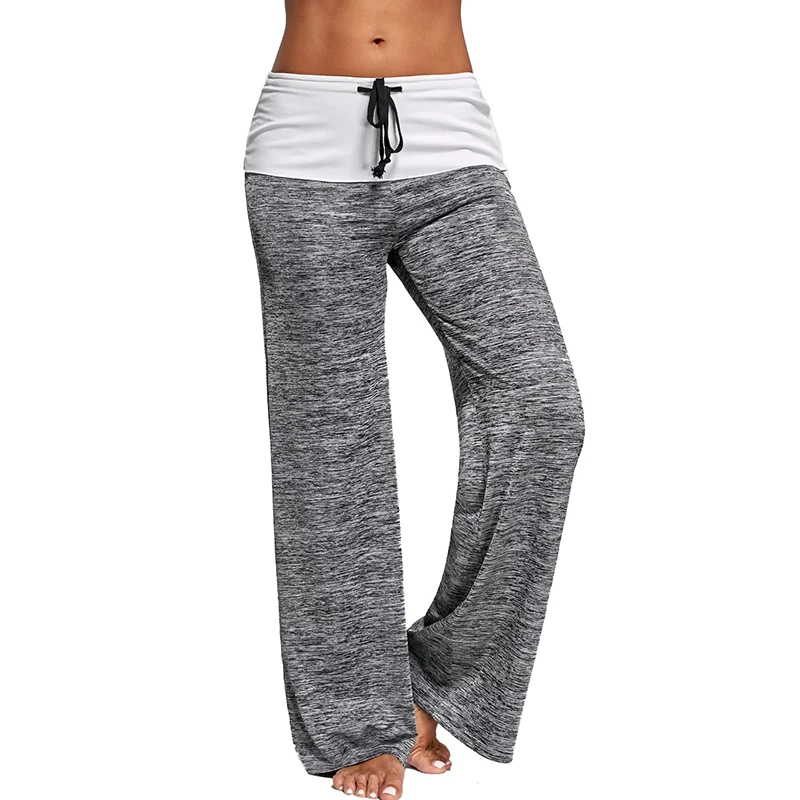 

Women Drawstring Waist Flare Pants Sportswear Yoga Female Long Pants Sweatpants Wide Leg Pant Ladies