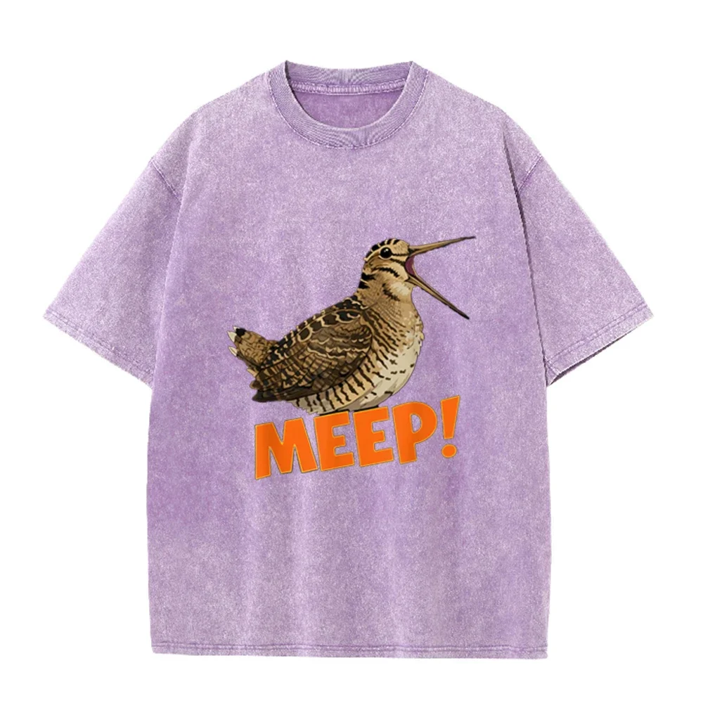 Фото Футболка унисекс с графическим принтом American Woodcocks Meep Bird, из чистого хлопка, с забавным юмором, свободного кроя, с коротким рукавом, в уличном стиле, повседневная, на каждый день №5