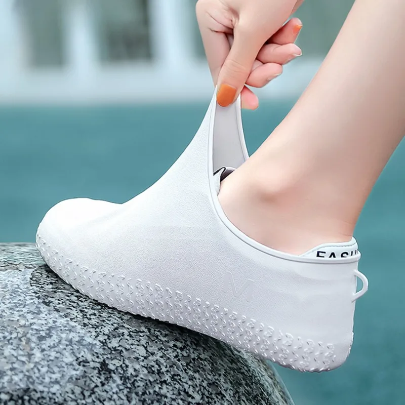 

Vintage Rubber Boots Reusable Latex Waterproof Rain Shoes Cover Non-Slip Silicone Overshoes Boot Covers Unisex Shoes Accessories