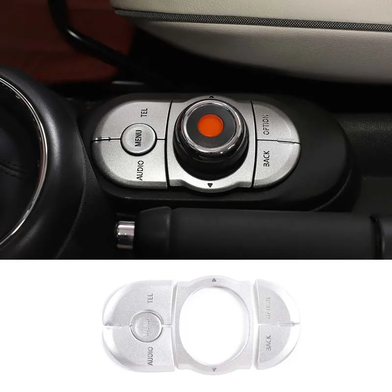 

For 2014-2017 MINI Cooper aluminum alloy car styling multimedia button decorative frame cover sticker car interior accessories