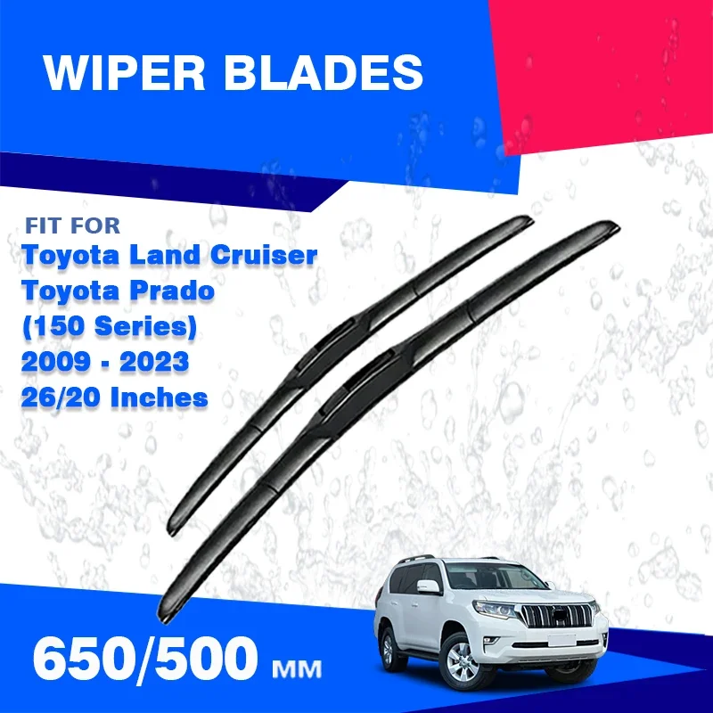 

Для Toyota Land Cruiser Prado 150 J150 2009-2023 щетки переднего стеклоочистителя аксессуары для окон ветрового стекла щетки для лобового стекла 26 "+ 20"