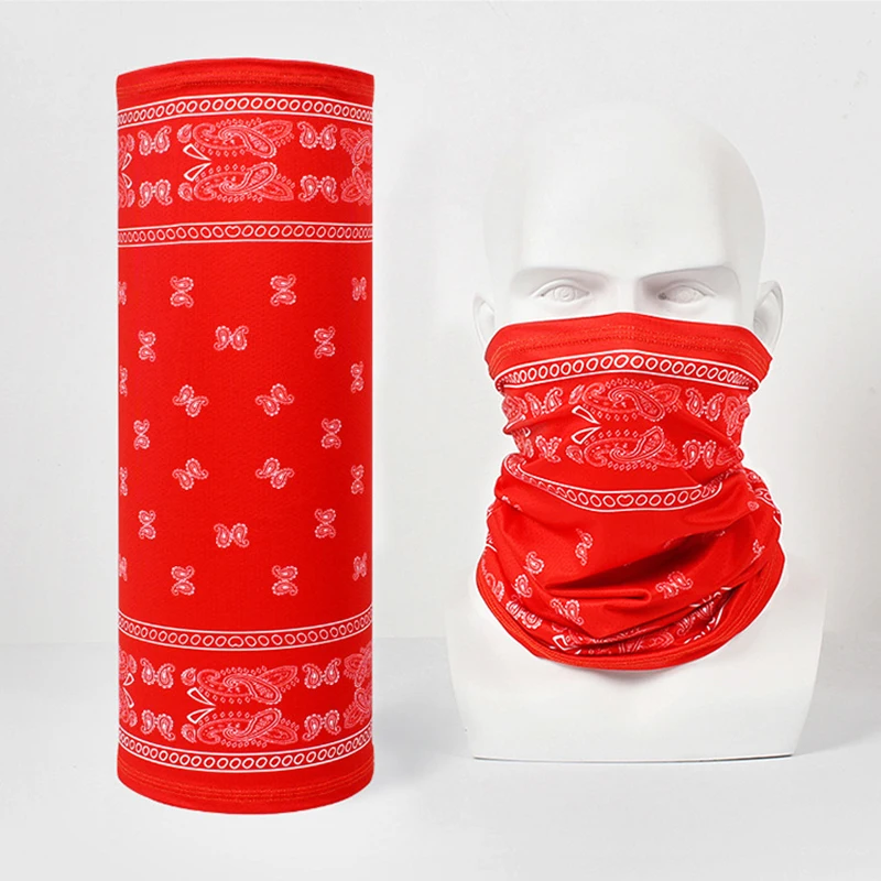 

Мотоциклетная маска из ледяного шелка, Спортивная Бандана с пейсли, волшебный шарф-труба, многофункциональная велосипедная маска для лица, снуд на шею, повязка на голову