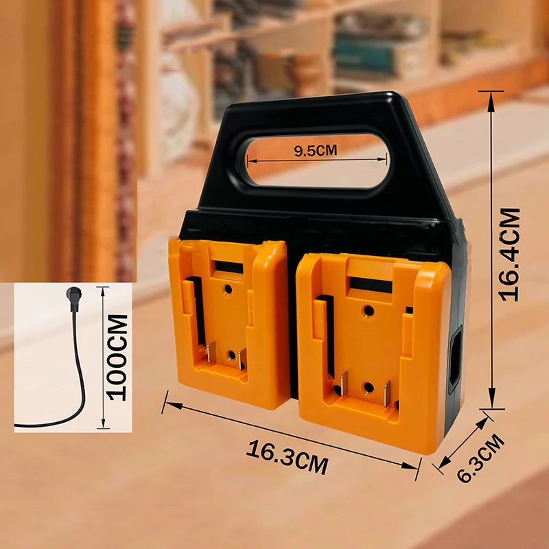 Комплект аксессуаров 18В для литиевых аккумуляторов XR 20В FlexVolt 60В: подставка для хранения DCB180, DCB200, DCB203, DCB205, DCB104, зарядное устройство для электроинструментов (art.: 3920da348f211) - 3920da348f211