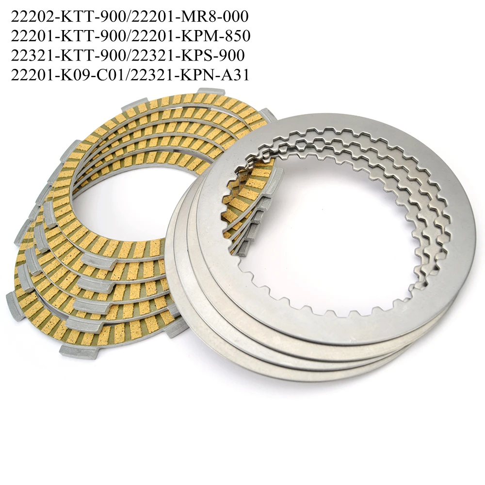 

Clutch Friction Disc Plates For Honda CRF150F CBF125 CBF150 CB125F 22202-KTT-900 22201-MR8-000 22201-K09-C01 22321-KPS-900