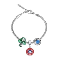 new 2022 avengers charm of ley chain beaded suitable for ladies original pan bracelet diy jewelry