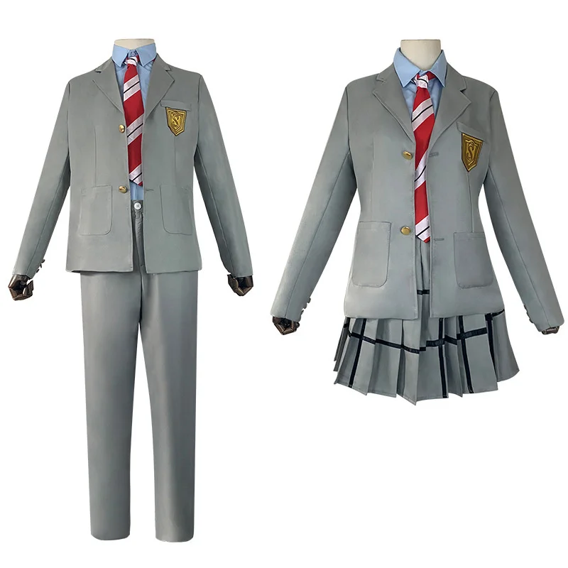 Аниме Your Lie в апреле Косплей Arima Kousei Miyazono Kaori костюм для мужчин и женщин мужские