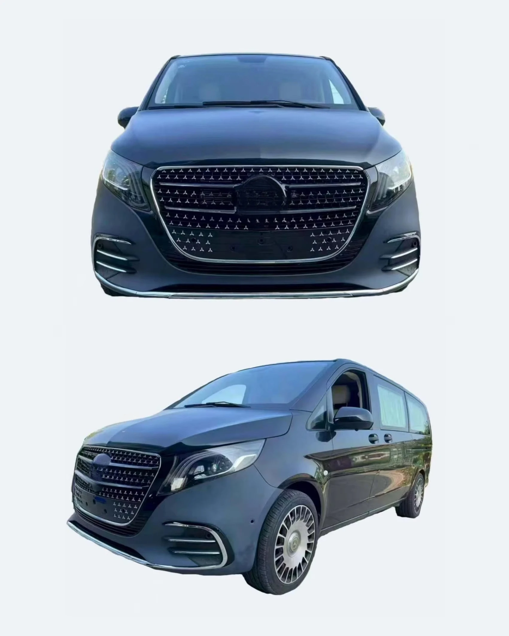 Фото Самый продаваемый высококачественный обвес в стиле AMG для Vito V300, цвет грунт, новый, бампер для V-Class, 100% совместимость, обновление, гарантия 1 год №3