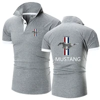 summer new ford polo shirt mustang sweatshirt hot selling racing suit fashion leisure fast drying and breathable logo lapel