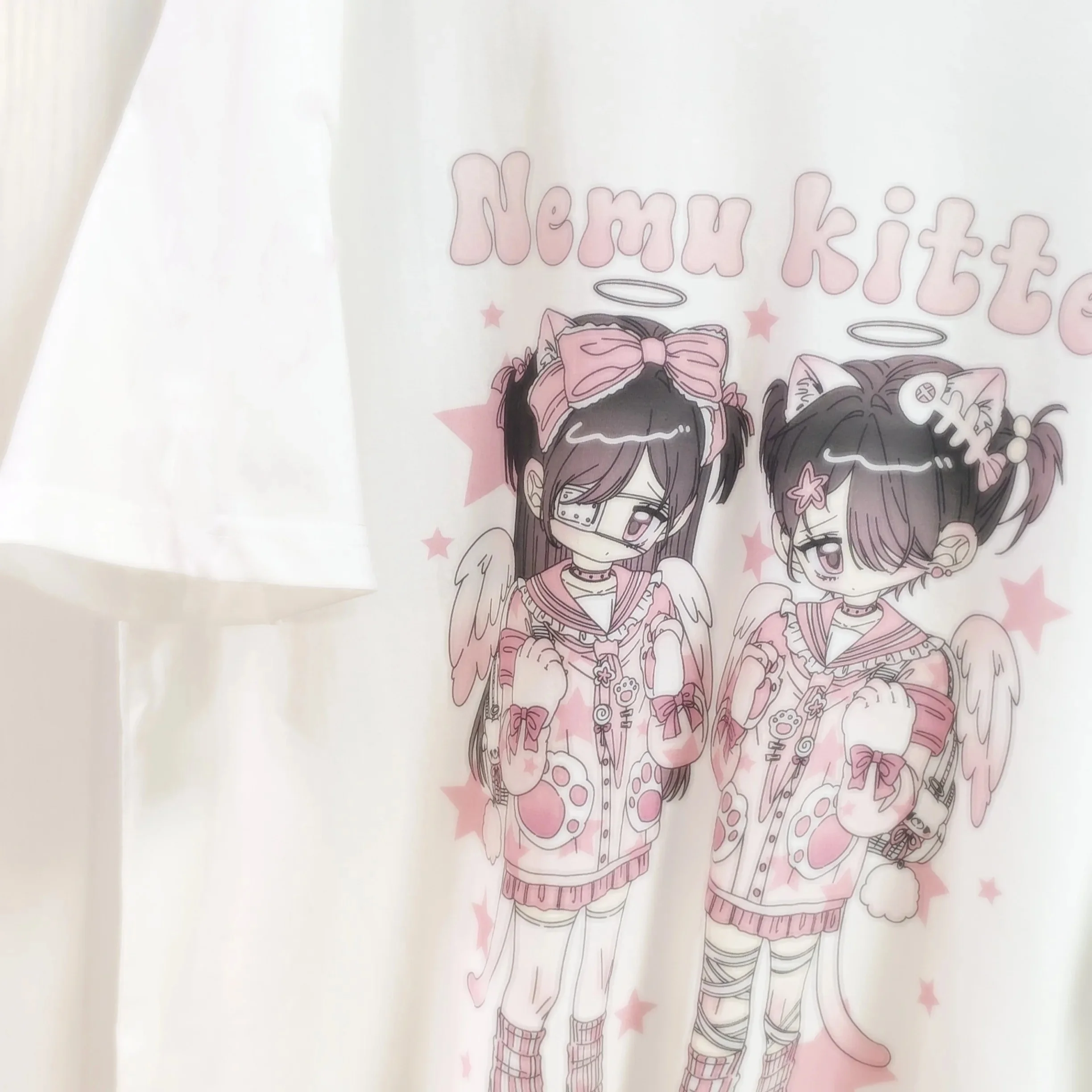 Женская футболка с японской милой субкультурой коротким рукавом Y2k топы аниме