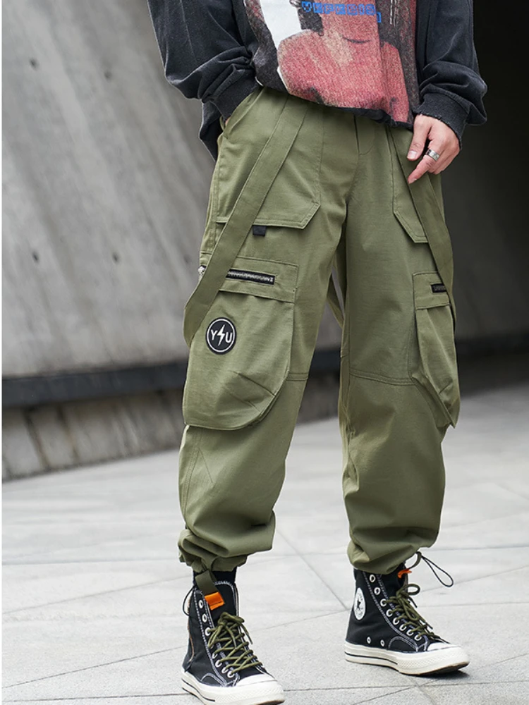 

Men Cargo Pants Multiple Pockets Casual Pants Streetwear Sweatpant Harajuku Leggings Trousers Hip Hop Overalls Jogger Men Pants