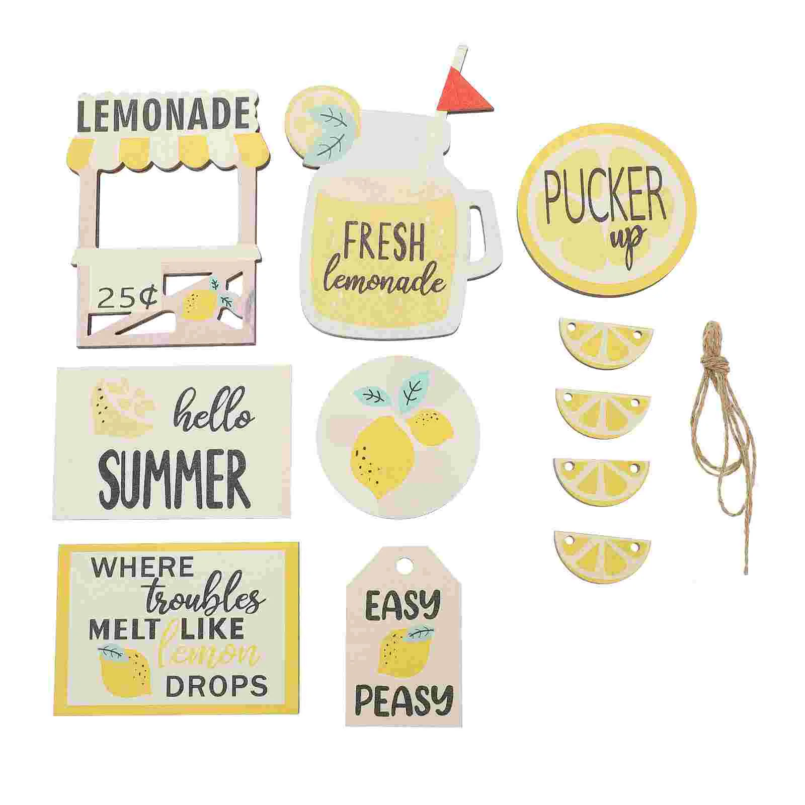 

Деревянные знаки в виде лимона для деревенского дома