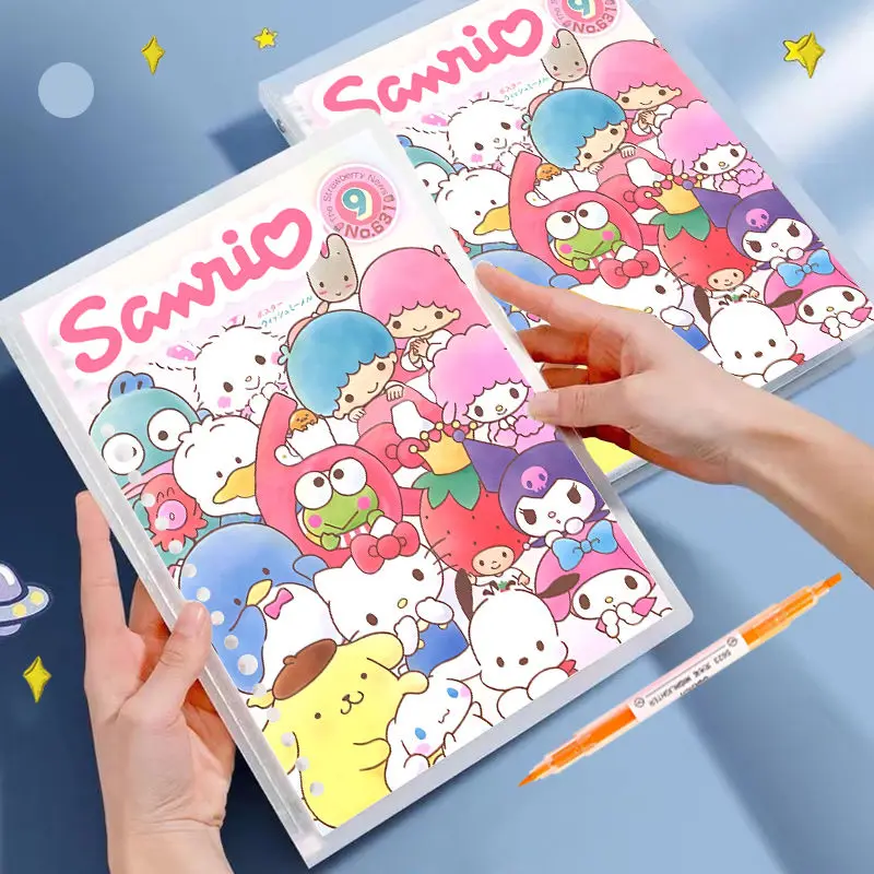 

Kawaii Sanrio съемный блокнот со свободными листами аккаунт My Melody Cinnamoroll Kuromi мультфильм аниме для студентов и детей специальный подарок