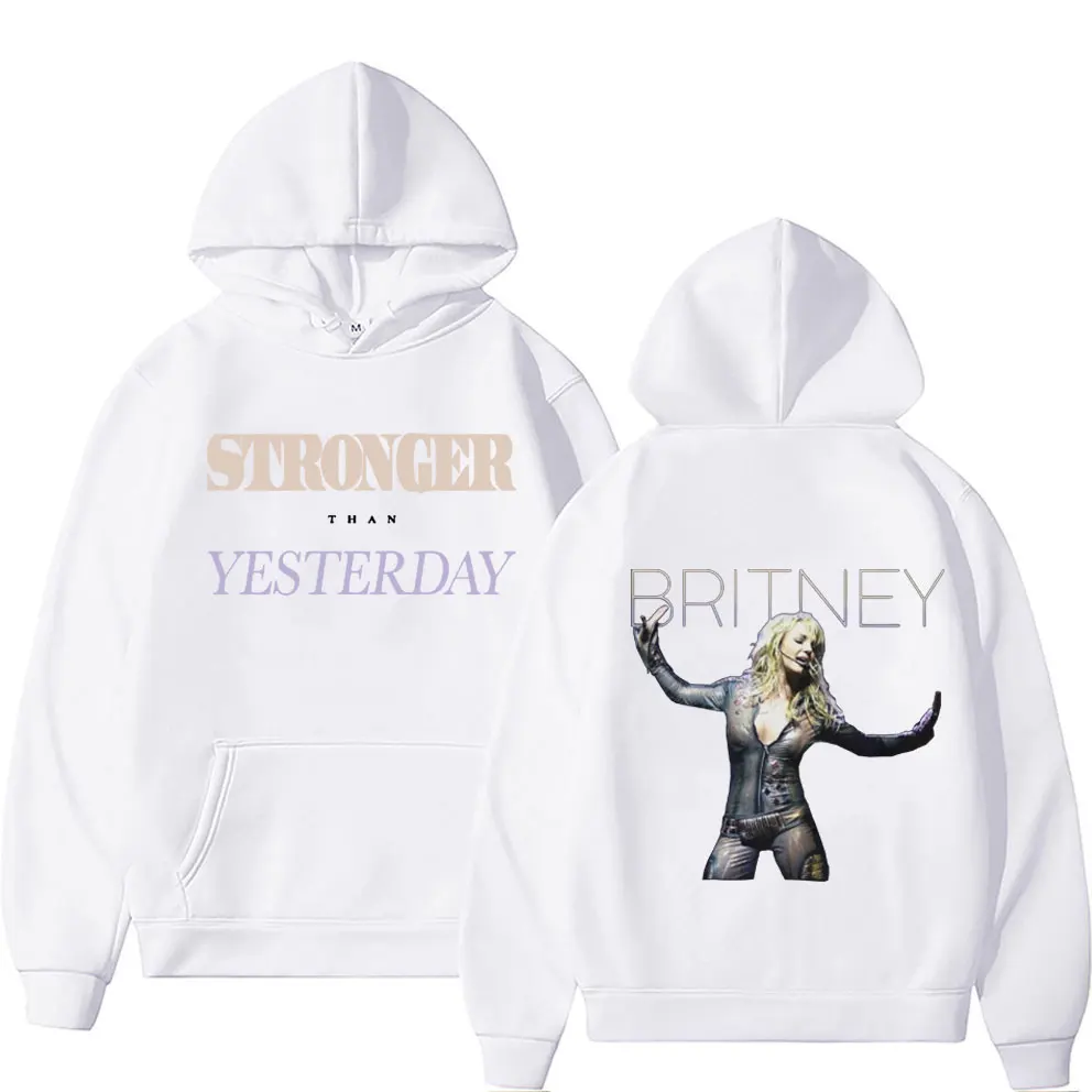 Толстовка Britney Spears Я сделал это снова толстовка с надписью сильнее вчера Мужская