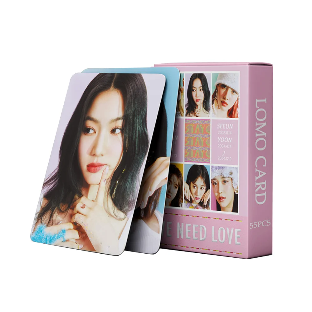 

55pcs/set Kpop Stayc WE HEED LOVE YOUNG-LUV.COM Album Photocards Photo Lomo Cards SEEUN Stayc Postcards for Fans Collection Gift