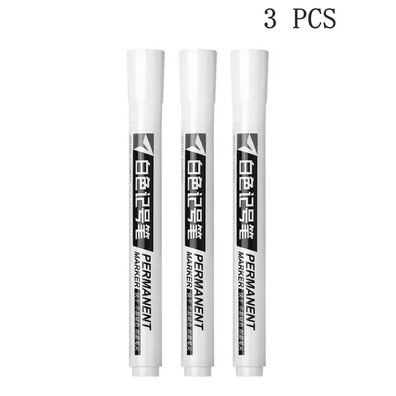 

Белые водостойкие перманентные маркеры (1/3/5 шт.)