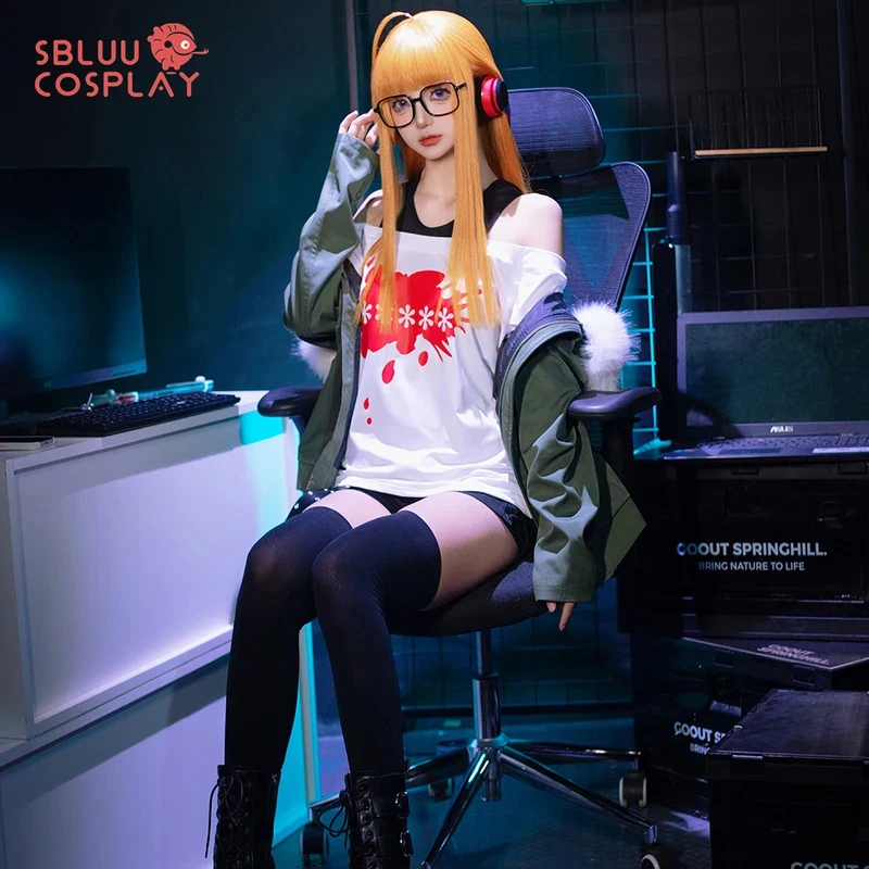 Фото Костюм для косплея COSSBluu Futaba Sakura с вышивкой, высокое качество, для Хэллоуина №3