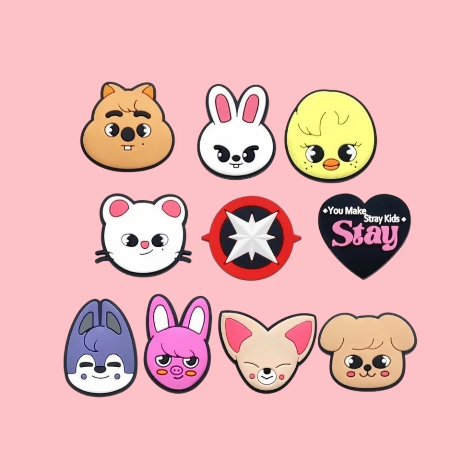Съемные шармы для обуви skzoo Stray Kids Wolf Chan Leebit Dwaekki Jiniret, высококачественные милые мультяшные украшения для сандалий, DIY декор (art.: 3920dbb24ebdf) - 3920dbb24ebdf