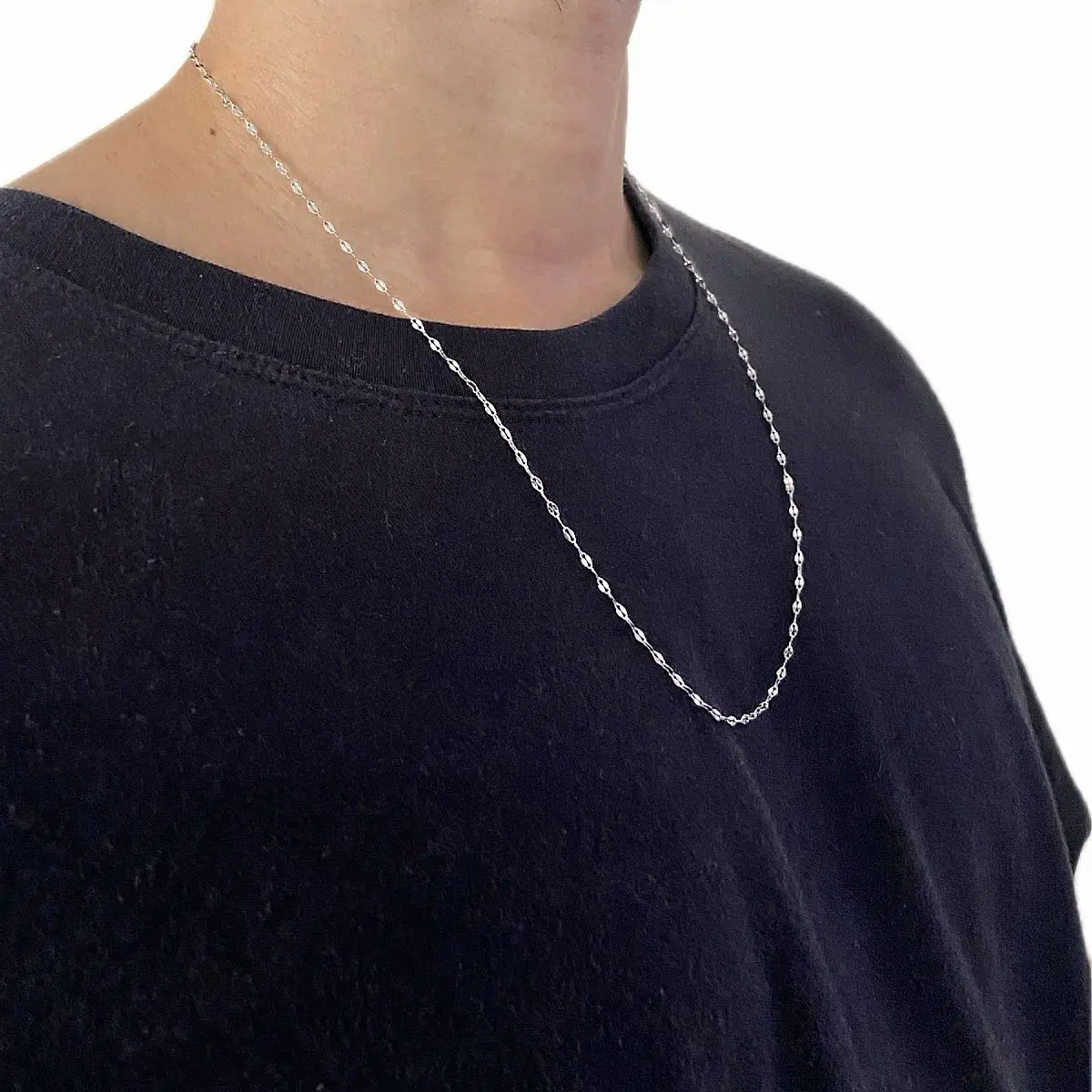 Ожерелье унисекс из нержавеющей стали с тонкой цепью