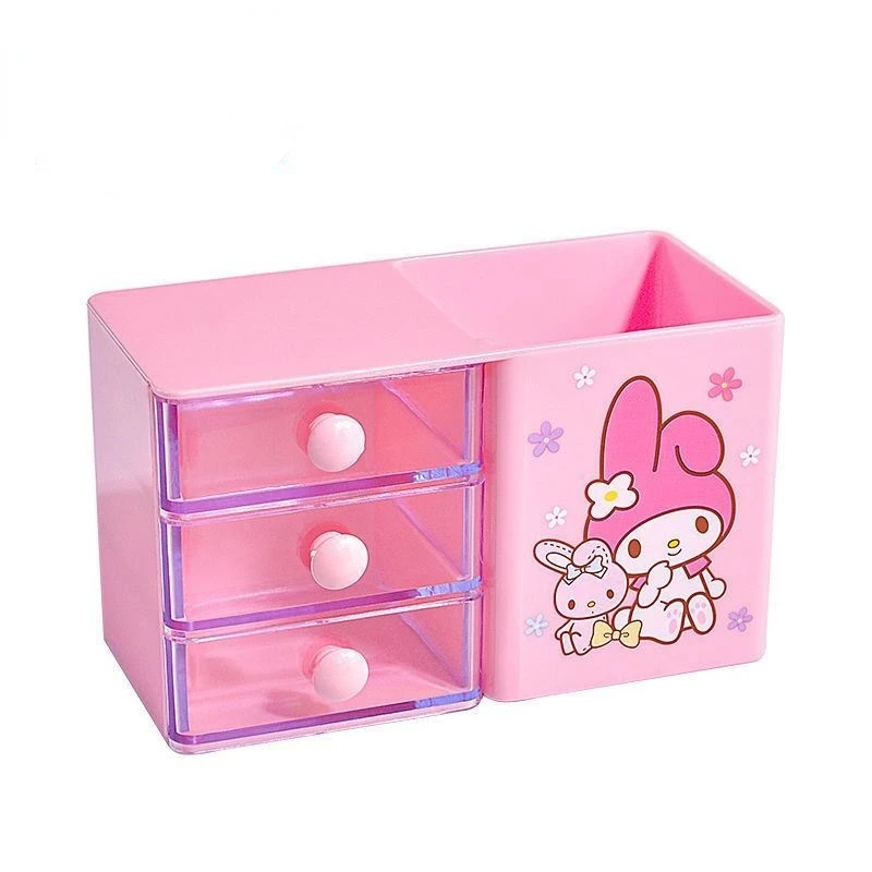 Sanrioed My Melody Cinnamoroll Kuromi аниме коробка для хранения Kawaii держатель ручек ящик