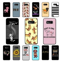 dachshund silhouette dog phone case for samsung note 5 7 8 9 10 20 pro plus lite ultra a21 12 02