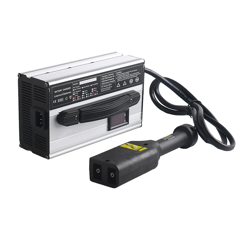 

Зарядное устройство для гольф-тележки, 15 А, 48 В, с цифровым дисплеем и ручкой