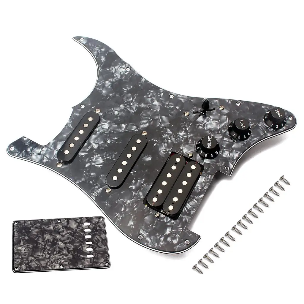

Prewired SSH Pickguard Plate Set with 17 screws,1 Rear cover,for Electric Guitar