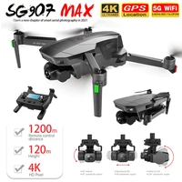 zll sg907 max 4k profesional drone gps 5g wifi fpv 3 axis gimbal 25mins foldable rc quadcopter brushless dron vs sg906 sjrc f11
