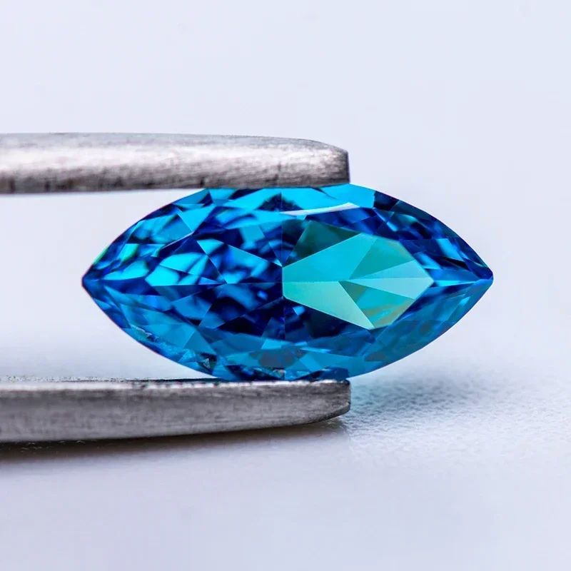 Цирконий 5А темно-синий цвет форма маркизы 4k подвесные бусины для изготовления