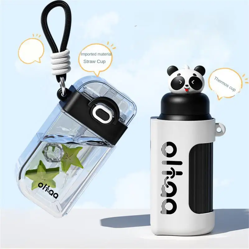 Cup With Straw Blue Childrens Products 316 Stainless Steel Thermos Cup Water Cup With Straw 316 Stainless Steel Pink