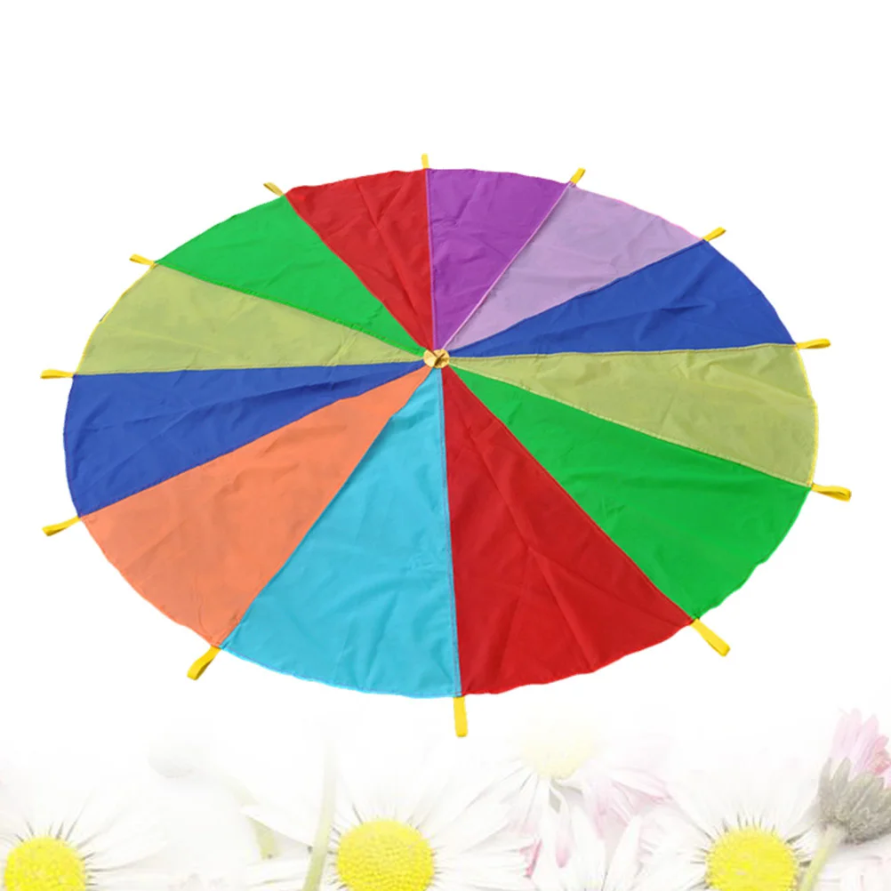 

Kids Play Parachute Rainbow Umbrella Kindergarten Early Education Outdoor Umbrella 3 Meters in Diameter Parachute for Party
