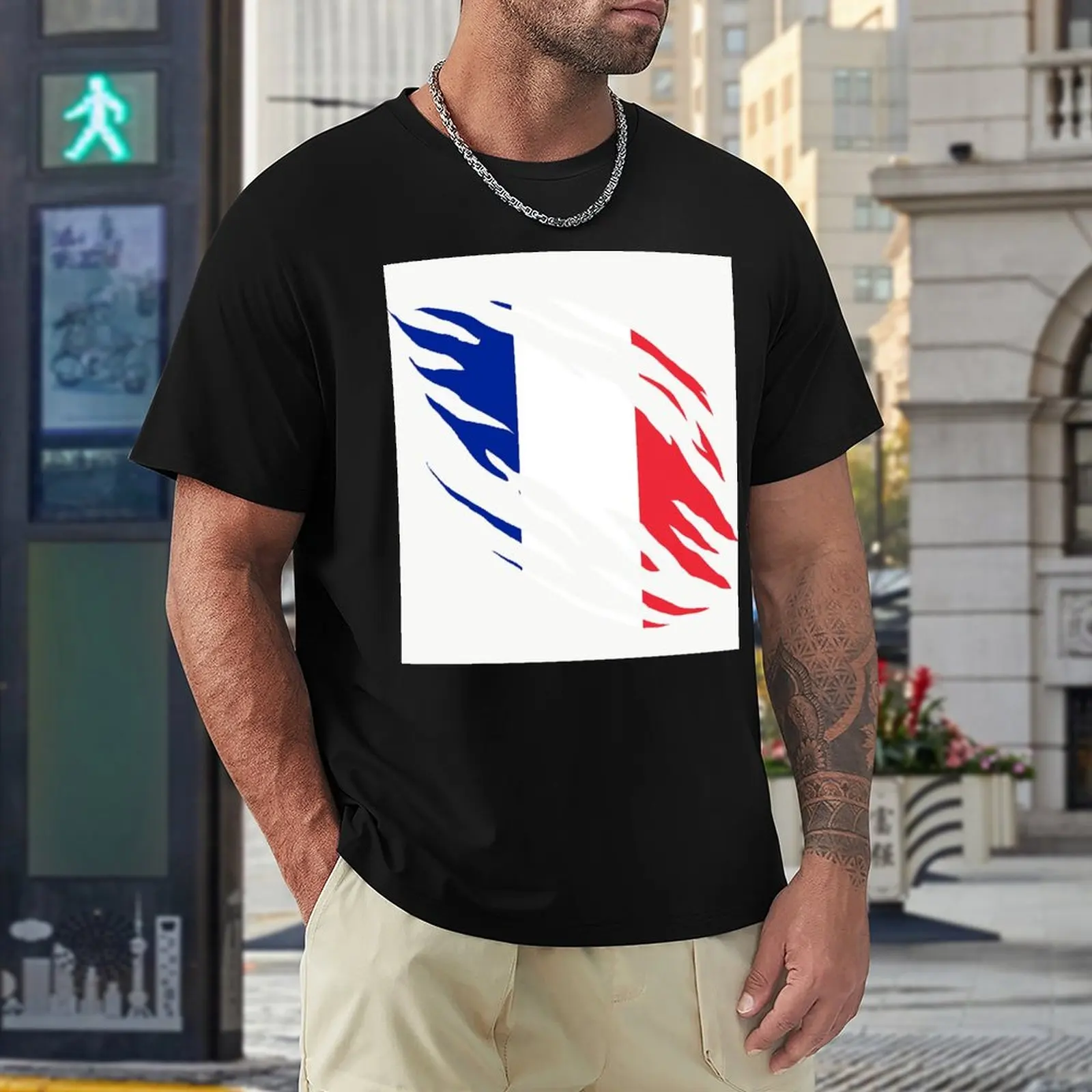 

Stylized Flag of France Novelty Tees High Grade Home Eur Size