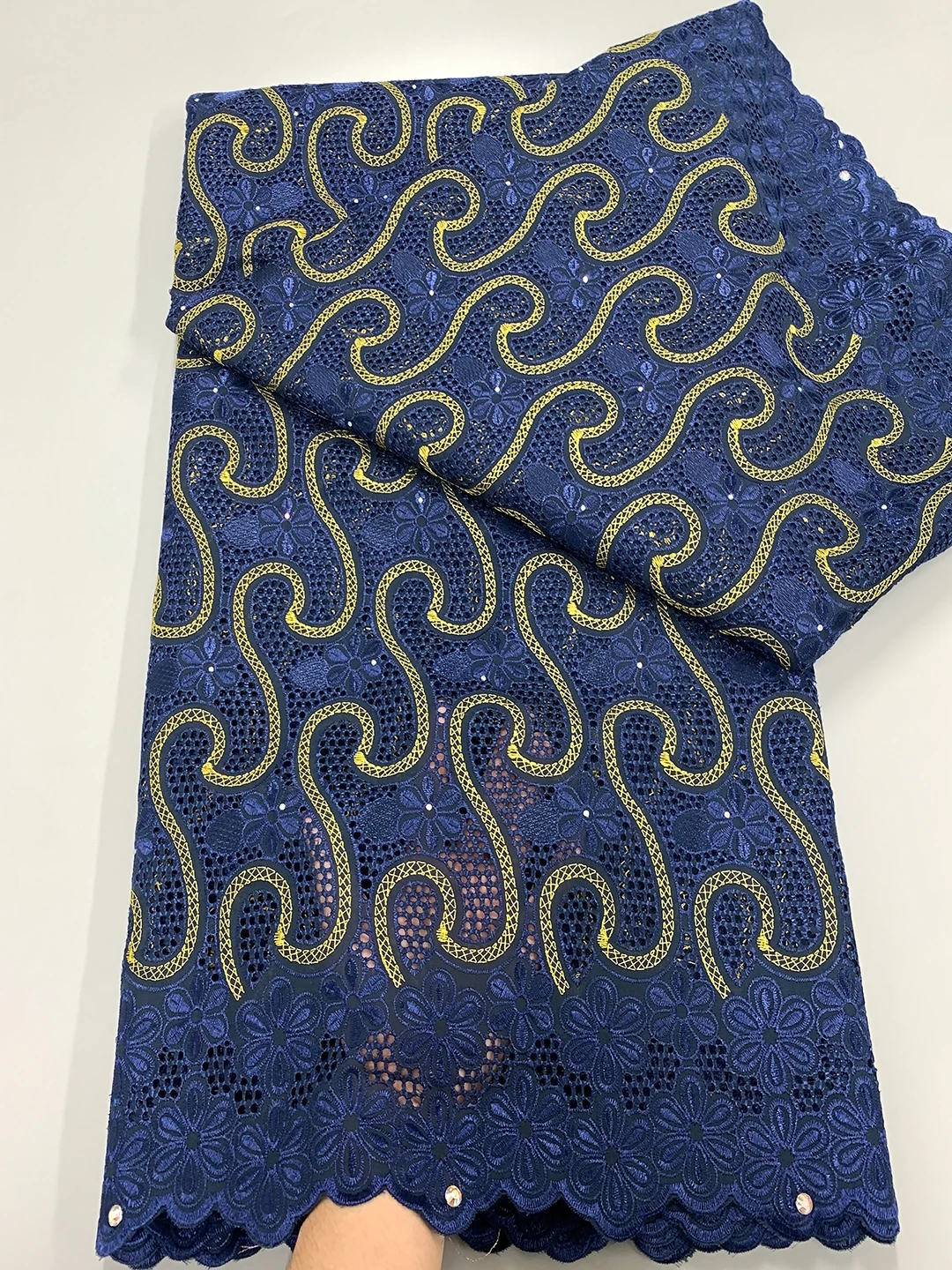 Роскошная Белая Оригинальная Австрийская Хлопковая Кружевная Ткань С