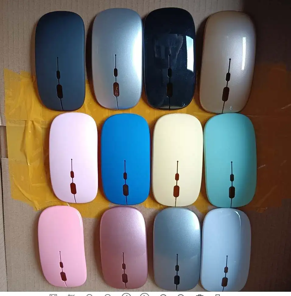 2022 Factory Directly Supply Mute RGB 7 Colors PC mouse wireless optical ultra thin rechargeable silent wireless gaming mouse images - 6