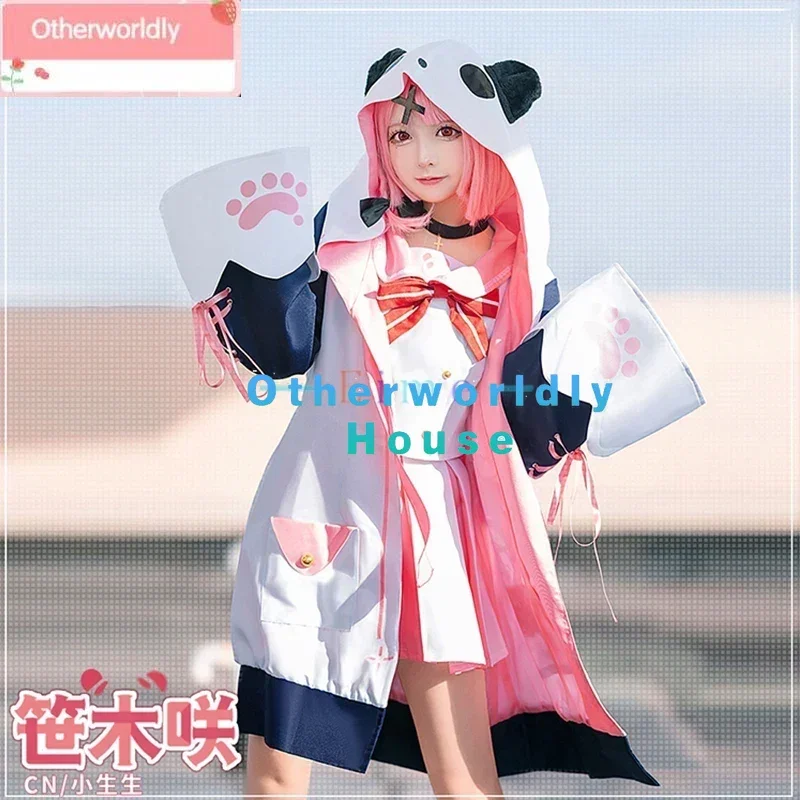 Костюм сасасаки Саку для косплея Vtuber костюм милой панды топ юбка пальто Хэллоуин