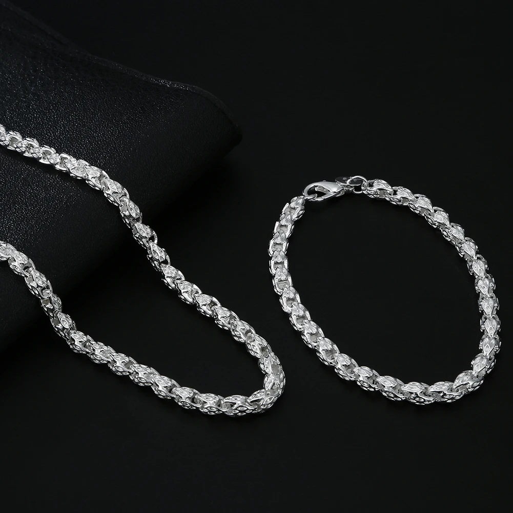 

luxury designer 925 Sterling Silver Bracelets necklaces for women fashion charms party wedding jewelry sets Christmas Gift