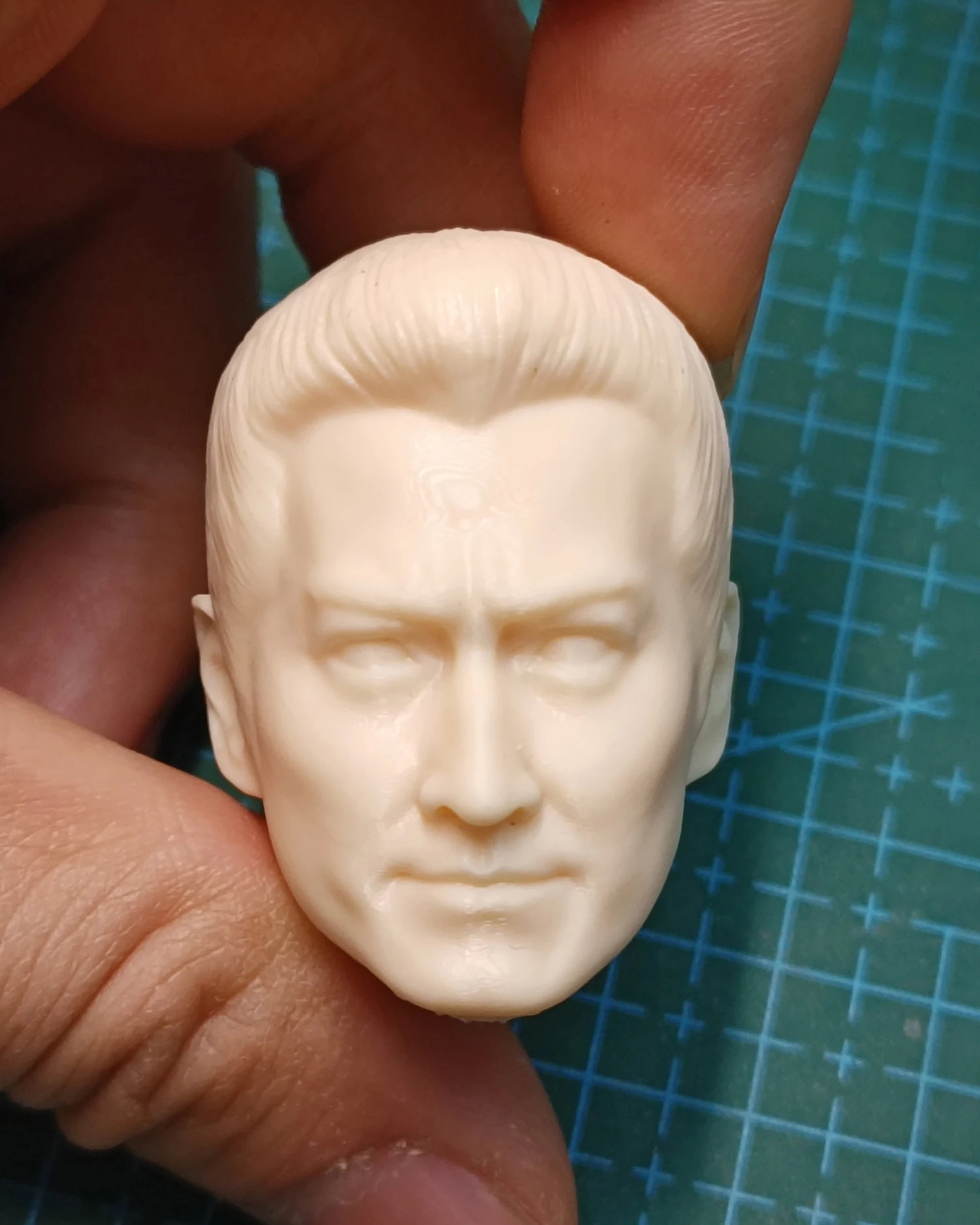 

Неокрашенная голова He Jiajin Zhan Zhao, Резная Голова в масштабе 1/6, Мужская голова, модель игрушек «сделай сам», экшн-фигурка 12 дюймов