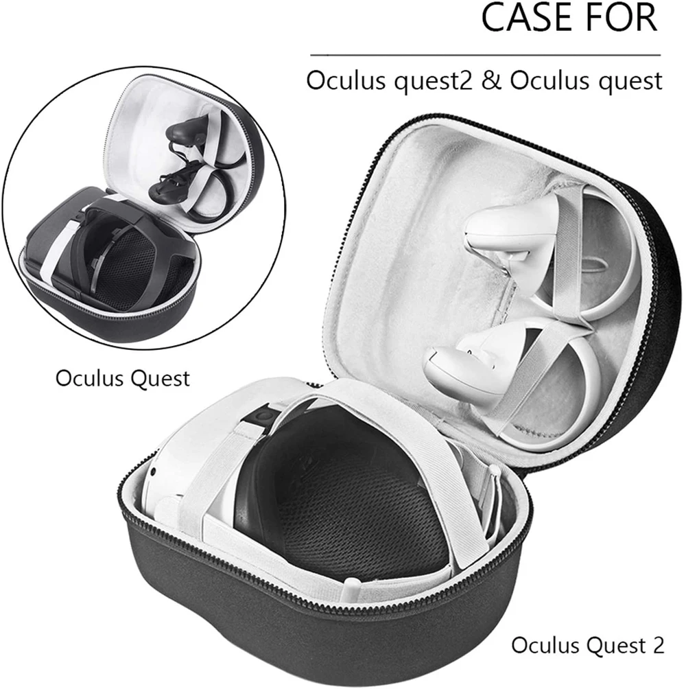 Жесткий Дорожный Чехол из ЭВА для Oculus Oculos Quest 2 VR гарнитуры портативный удобный