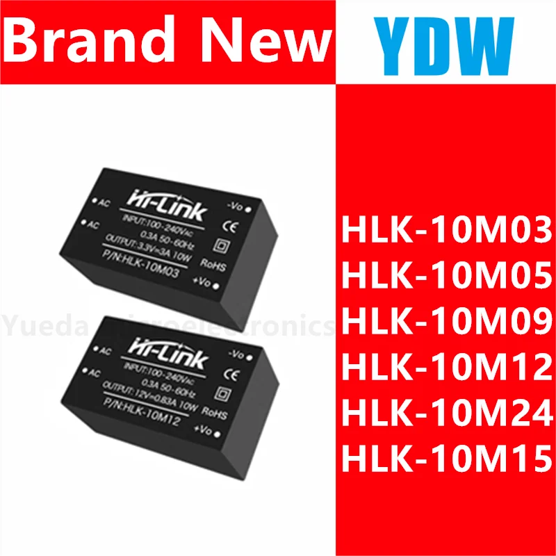

1pcs AC-DC Power Module 220V to 5v 9v 12V 10W hlk-10m05 10m09 10m12 10m24