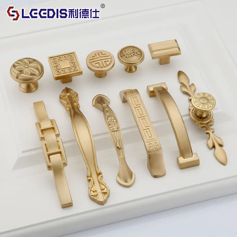 

Wardrobe Brass Handle Classic Chinese Style Pure Copper Shoe Cabinet Cabinet Handle Solid Thickened Furniture Hardware Handle