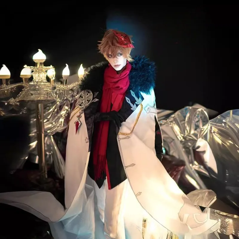 Фото Tartaglia Childe Genshin Impact Fatui Harbingers Плащ Костюм Cos Ролевое пальто Аниме Косплей Deluxe Edition Полный комплект Вечеринка для взрослых №2